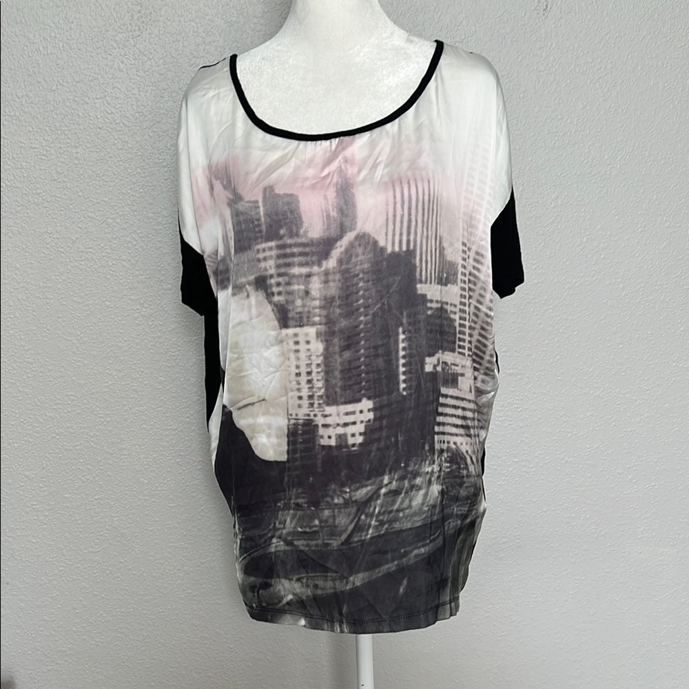 Okay Tunic Mixed Media Shirt Size XS/S